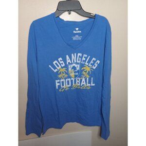 LA Chargers Fanatics Vneck Long Sleeve Tee Football Superbowl Bayside